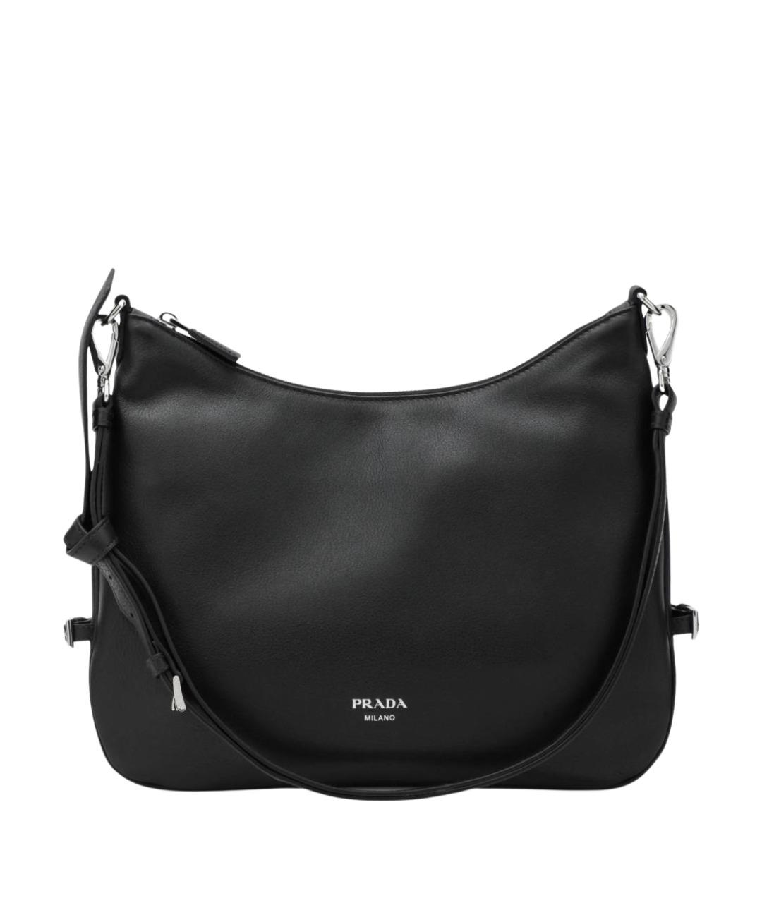 PRADA Черная кожаная сумка через плечо, фото 1