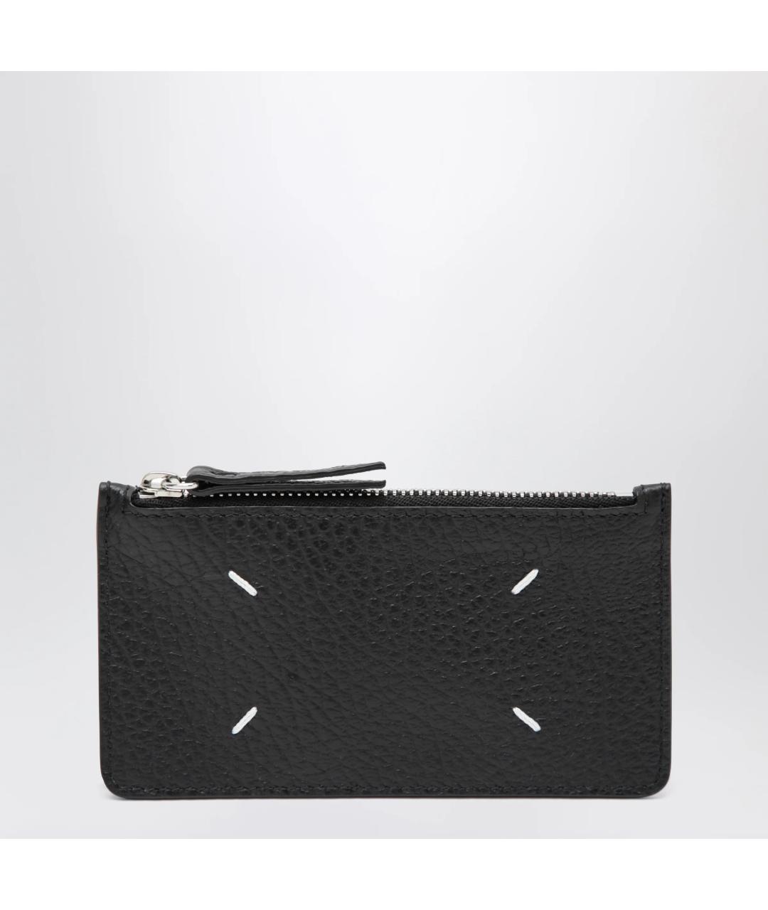 MAISON MARGIELA Черный кожаный кошелек, фото 3