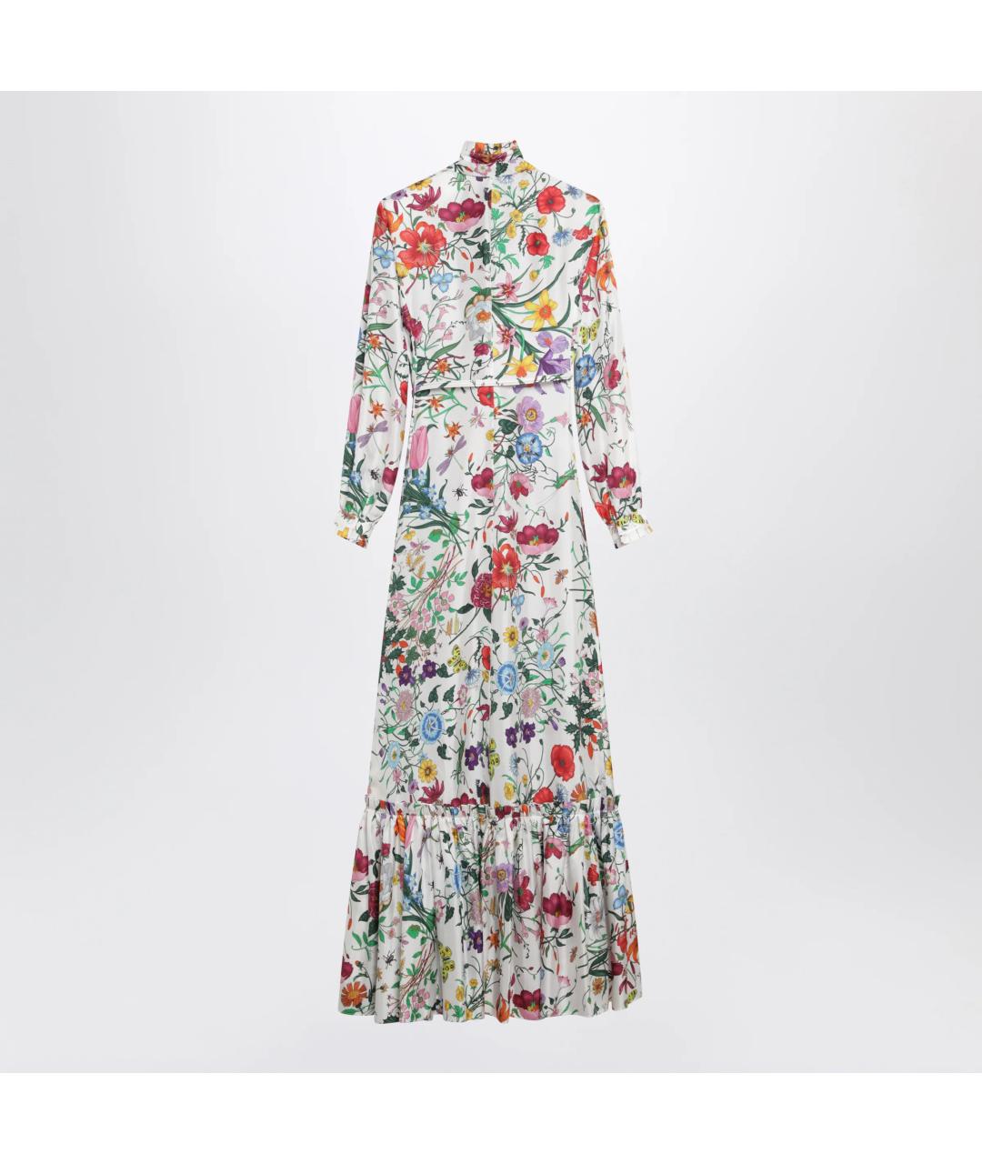 GUCCI Мульти шелковое платье, фото 2