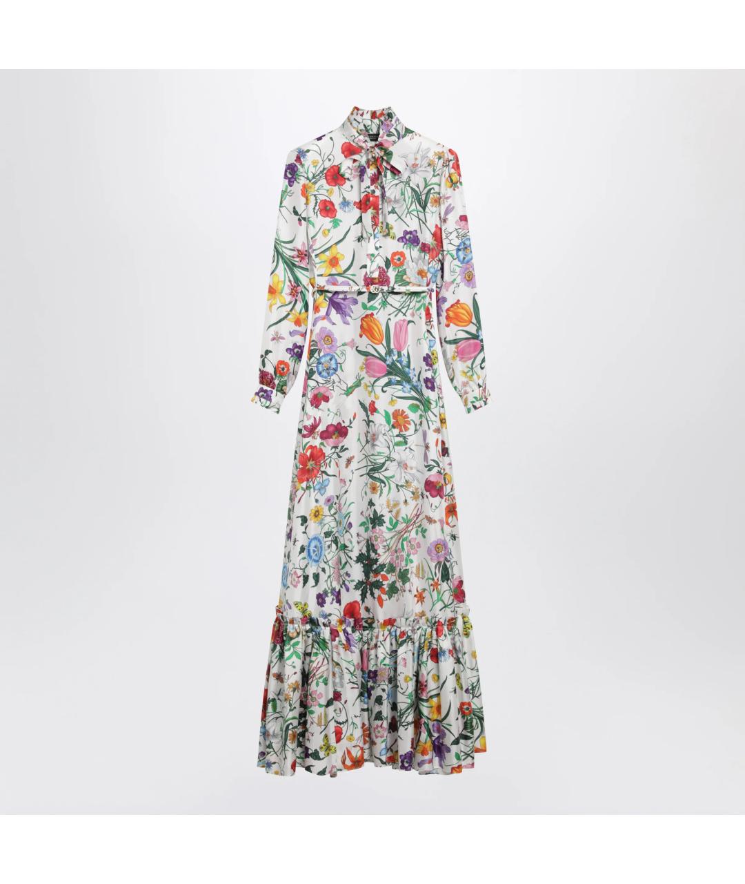 GUCCI Мульти шелковое платье, фото 3