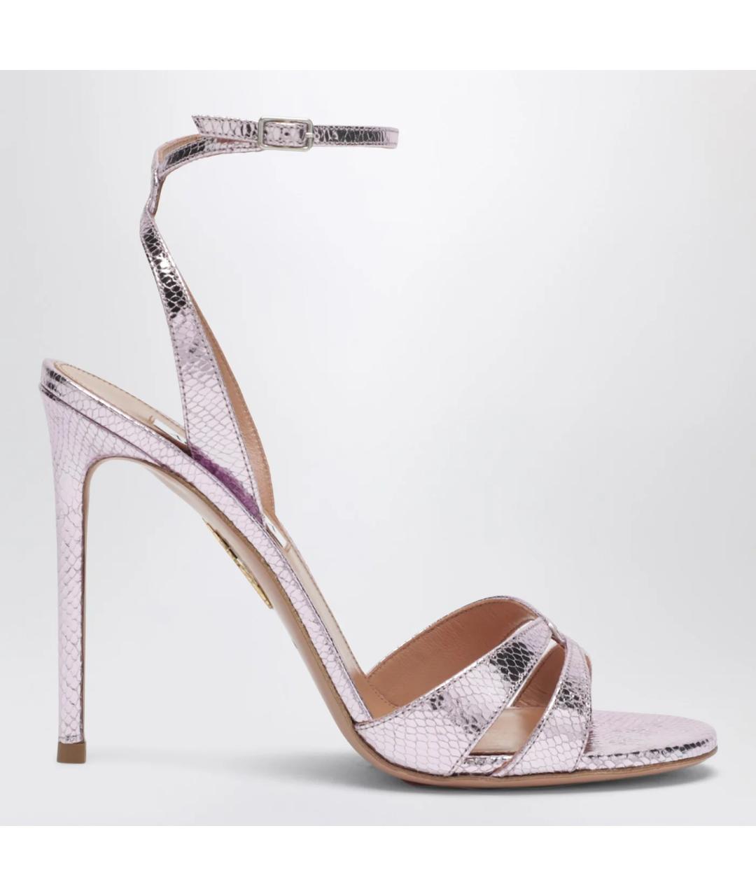 AQUAZZURA Мульти кожаные босоножки, фото 3