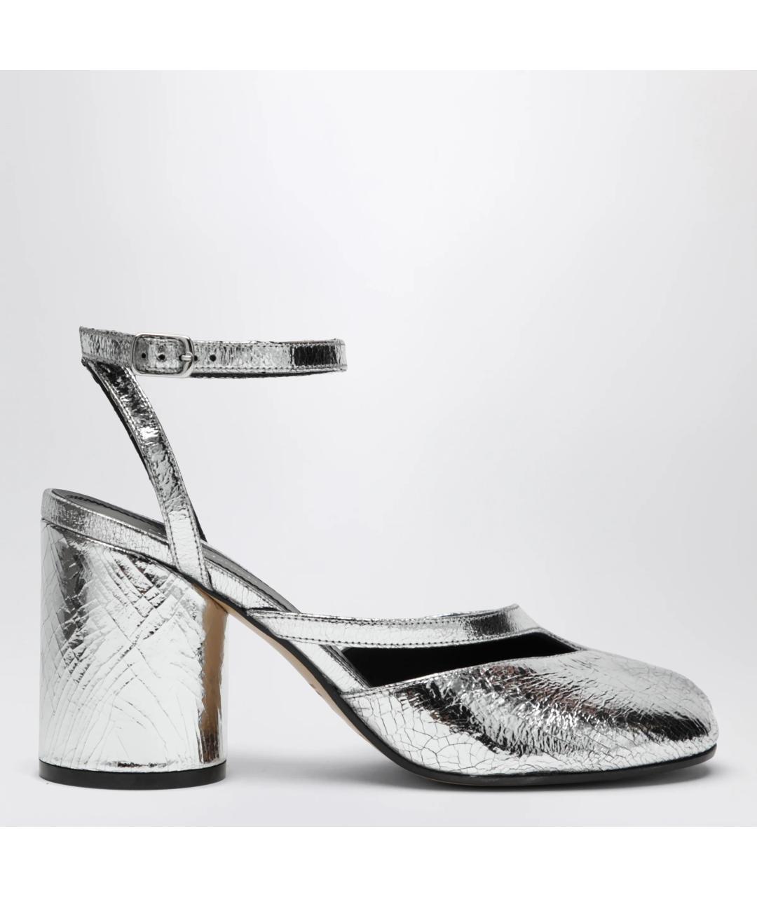 MAISON MARGIELA Серебряные кожаные туфли, фото 3