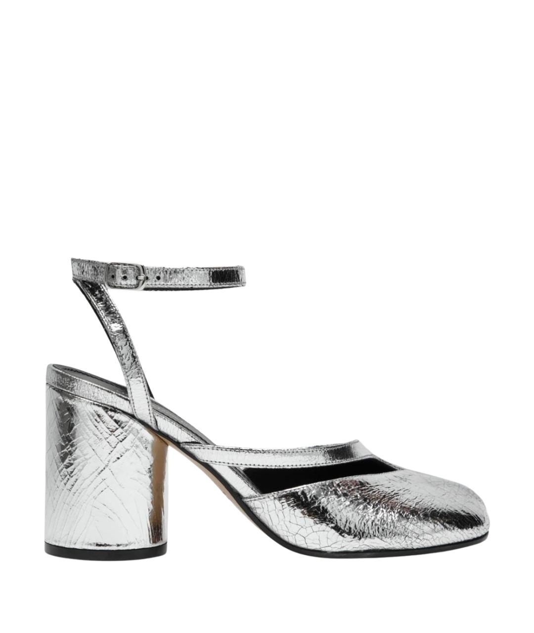 MAISON MARGIELA Серебряные кожаные туфли, фото 1