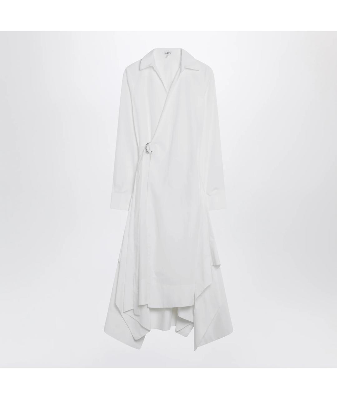 LOEWE Белое хлопковое повседневное платье, фото 3