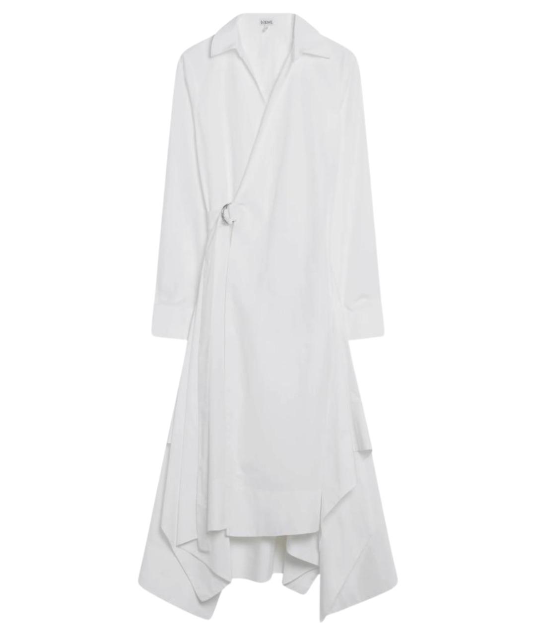 LOEWE Белое хлопковое повседневное платье, фото 1