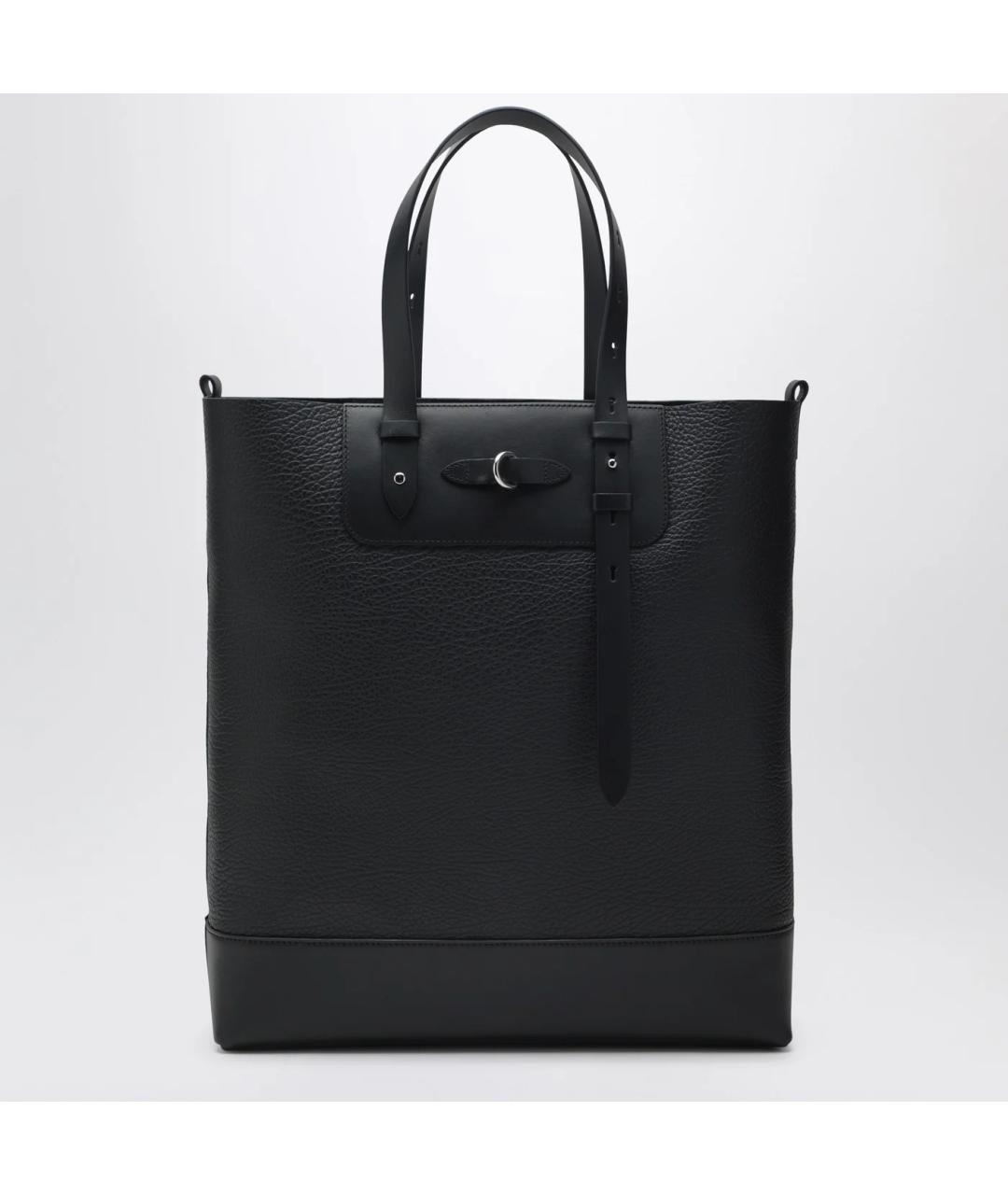 MAISON MARGIELA Черная кожаная сумка тоут, фото 2