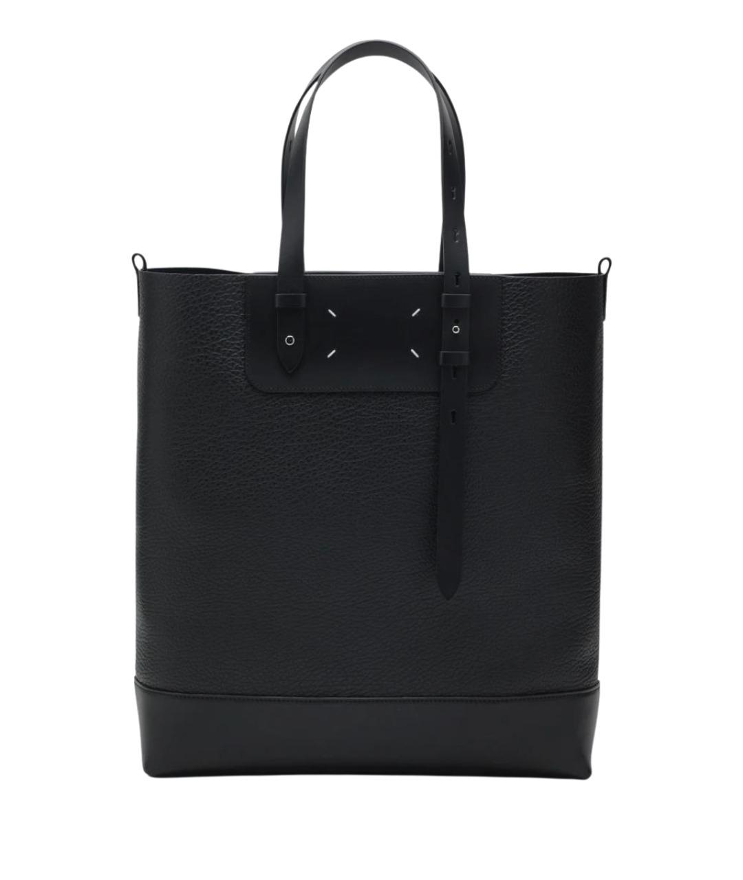 MAISON MARGIELA Черная кожаная сумка тоут, фото 1