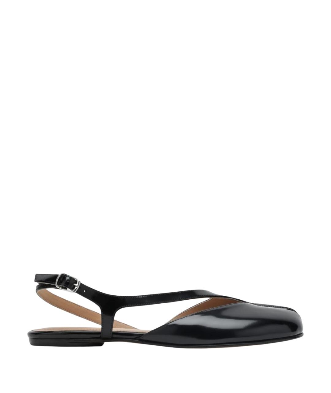 MAISON MARGIELA Черные кожаные балетки, фото 1