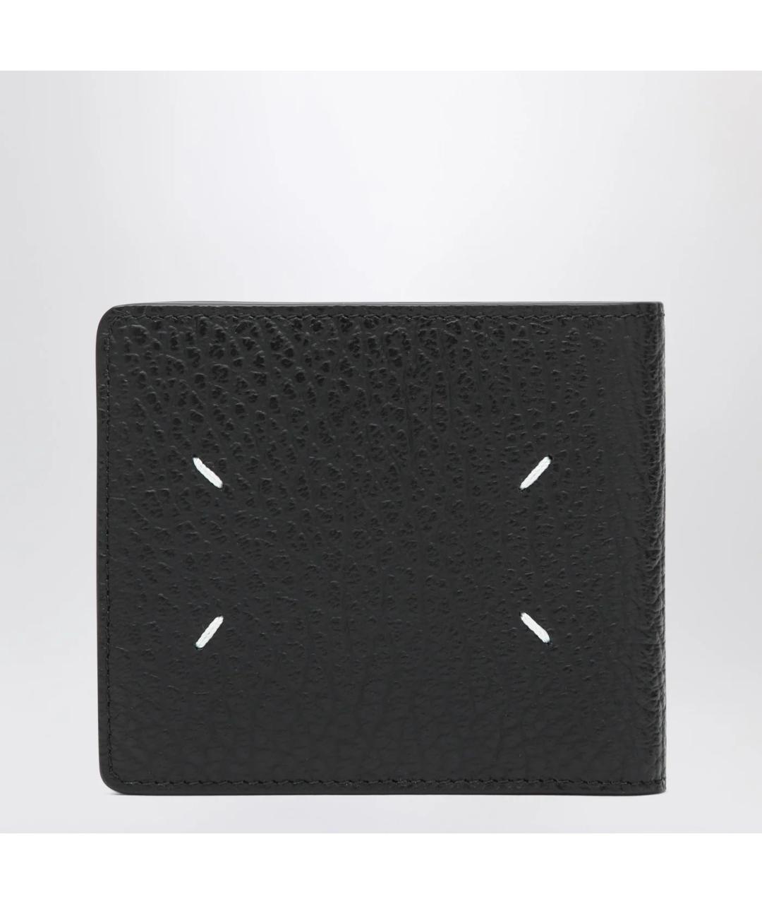 MAISON MARGIELA Черный кожаный кошелек, фото 2