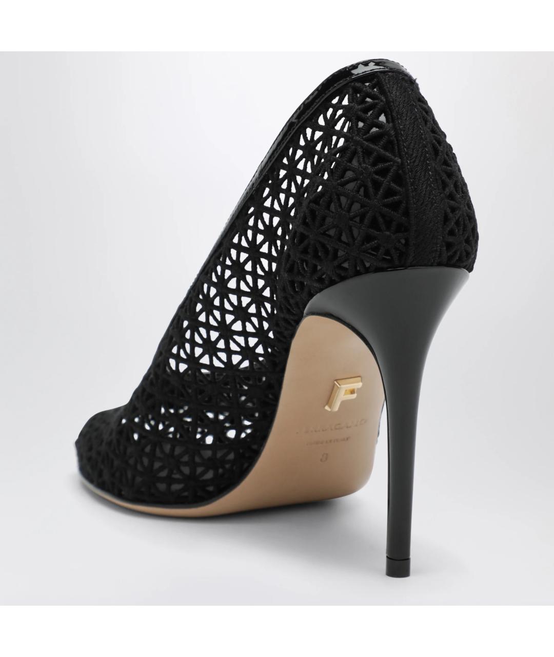 FERRAGAMO Черные текстильные туфли, фото 2