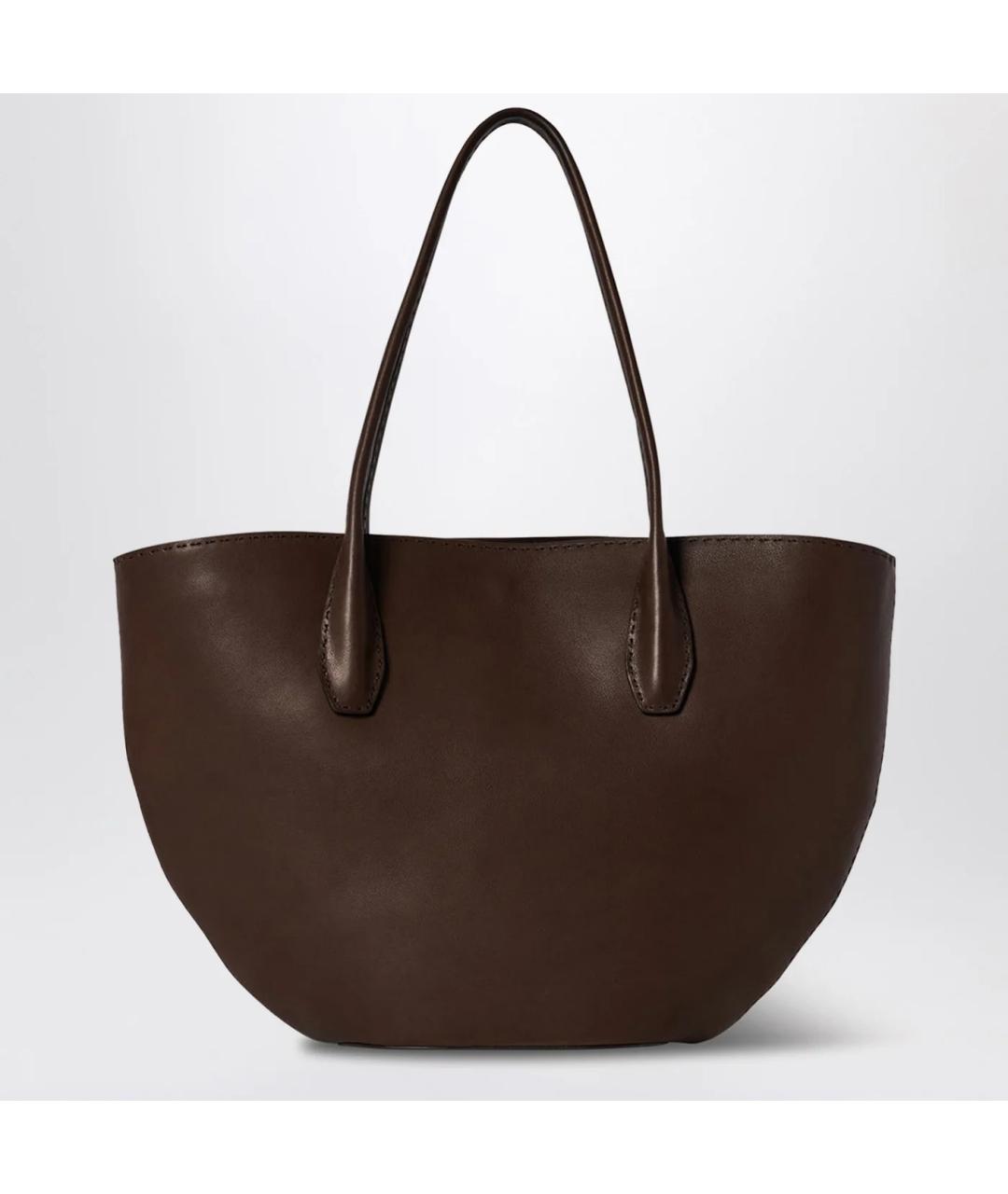 THE ROW Коричневая кожаная сумка тоут, фото 3