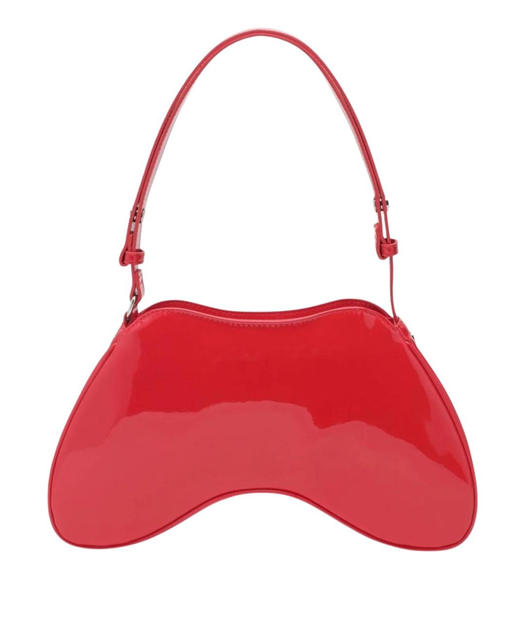 DIESEL Красная сумка через плечо из лакированной кожи, фото 2
