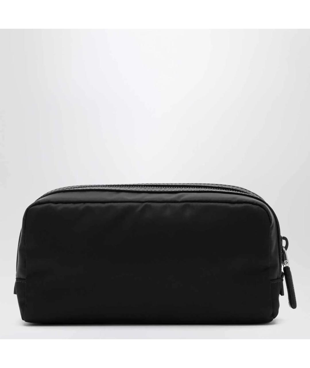 PRADA Черная синтетическая барсетка, фото 2