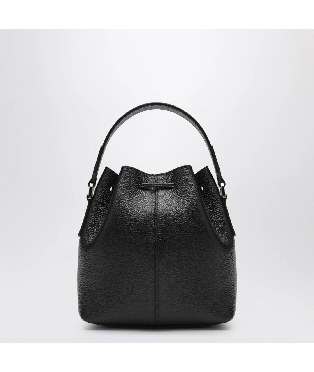 FERRAGAMO Черная кожаная сумка тоут, фото 2