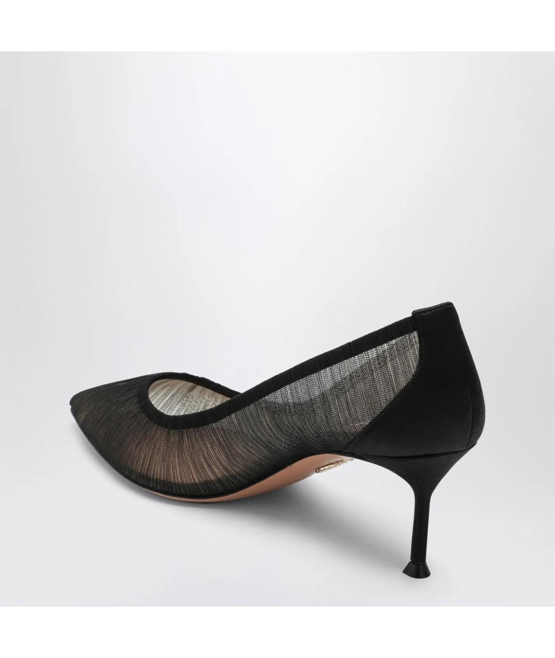 AQUAZZURA Черные текстильные туфли, фото 2