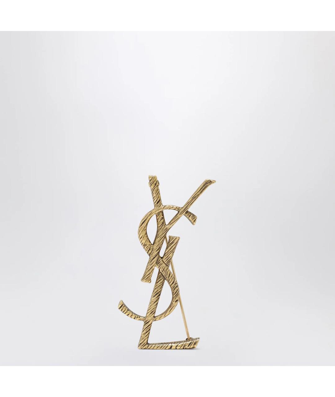 SAINT LAURENT Золотая металлическая булавка / брошь, фото 3