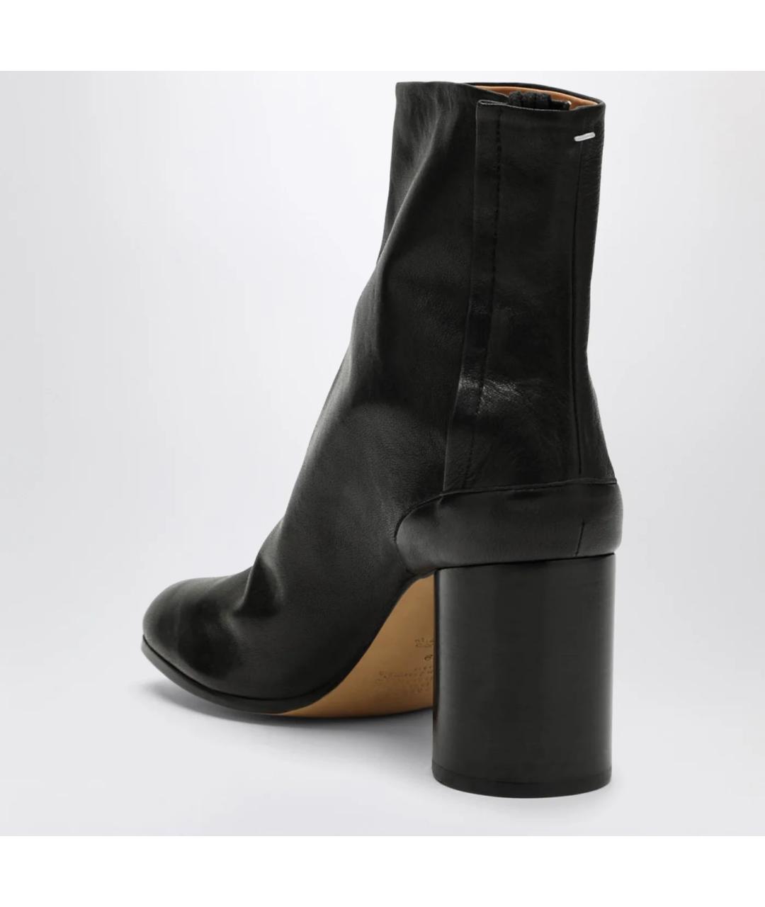 MAISON MARGIELA Черные кожаные ботильоны, фото 2