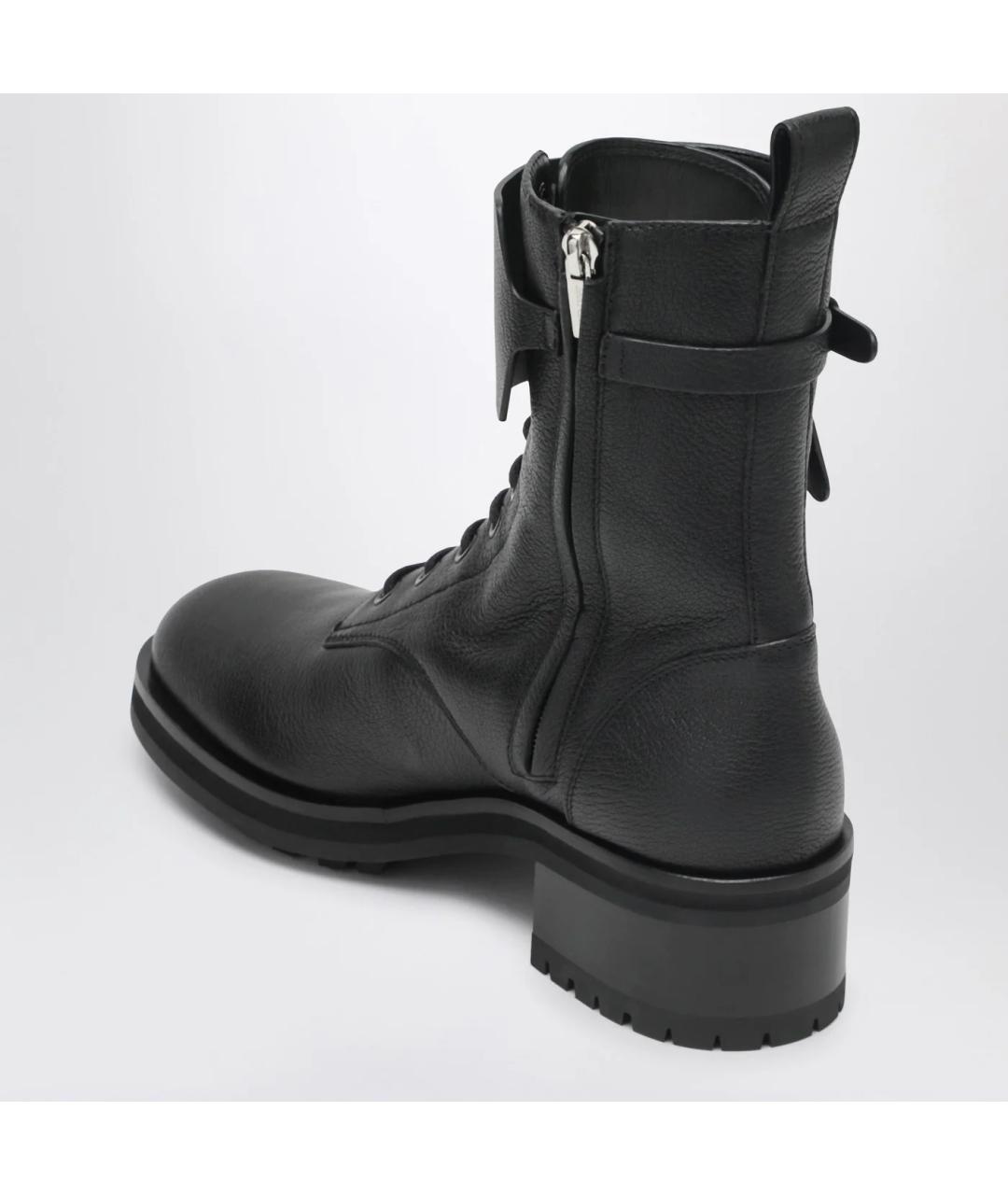 JIMMY CHOO Черные кожаные ботинки, фото 2