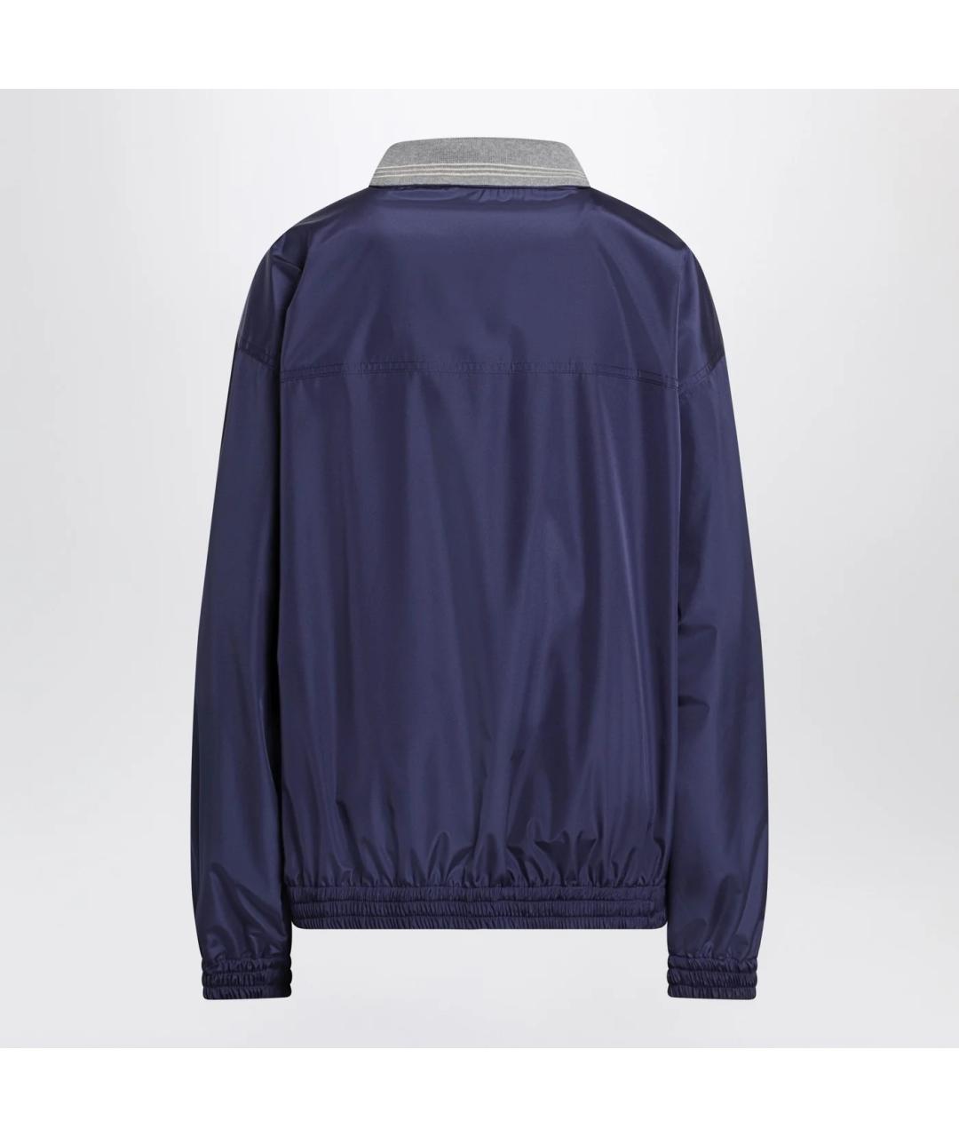 MIU MIU Синяя полиэстеровая куртка, фото 2