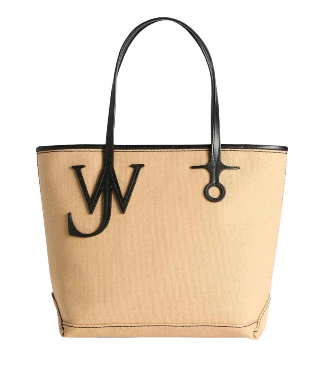 J.W.ANDERSON Бежевая хлопковая сумка тоут, фото 1