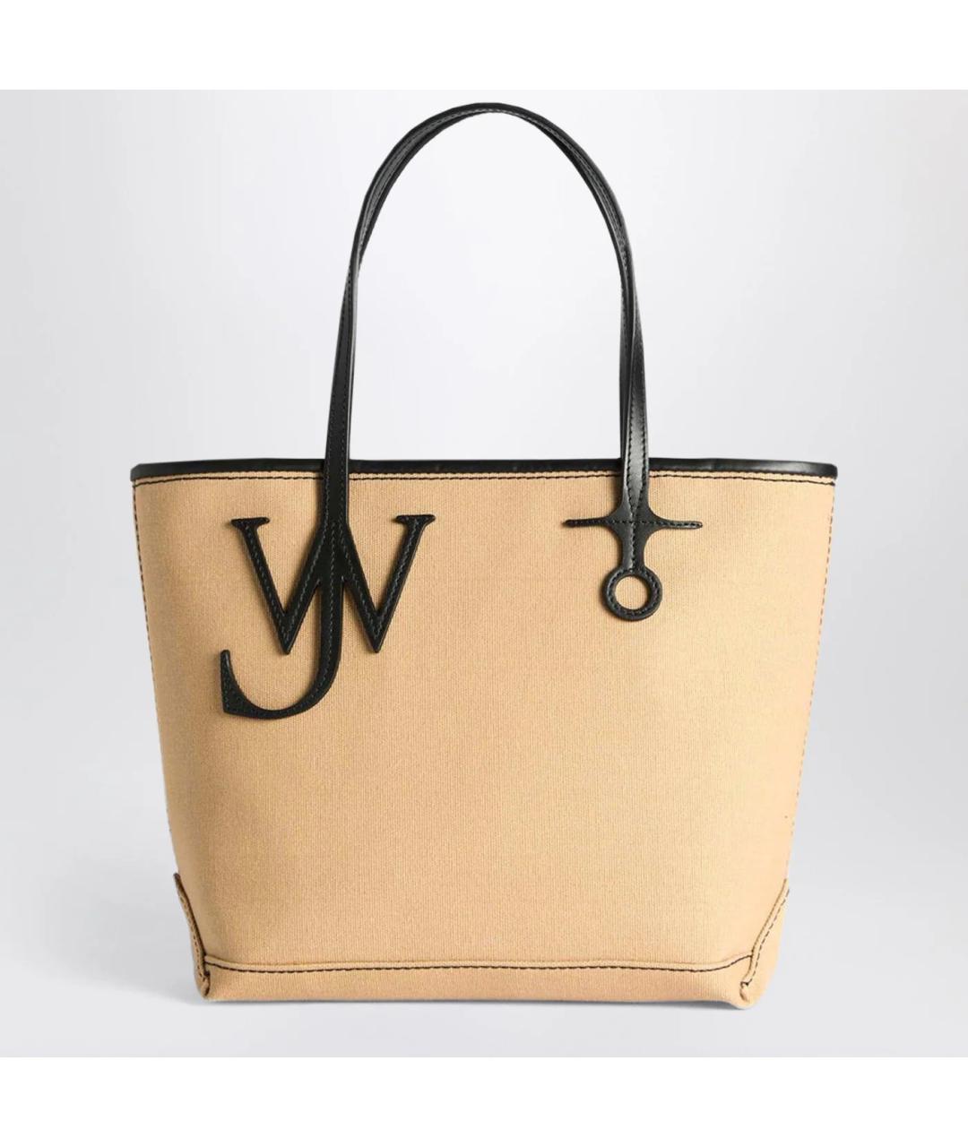 J.W.ANDERSON Бежевая хлопковая сумка тоут, фото 3