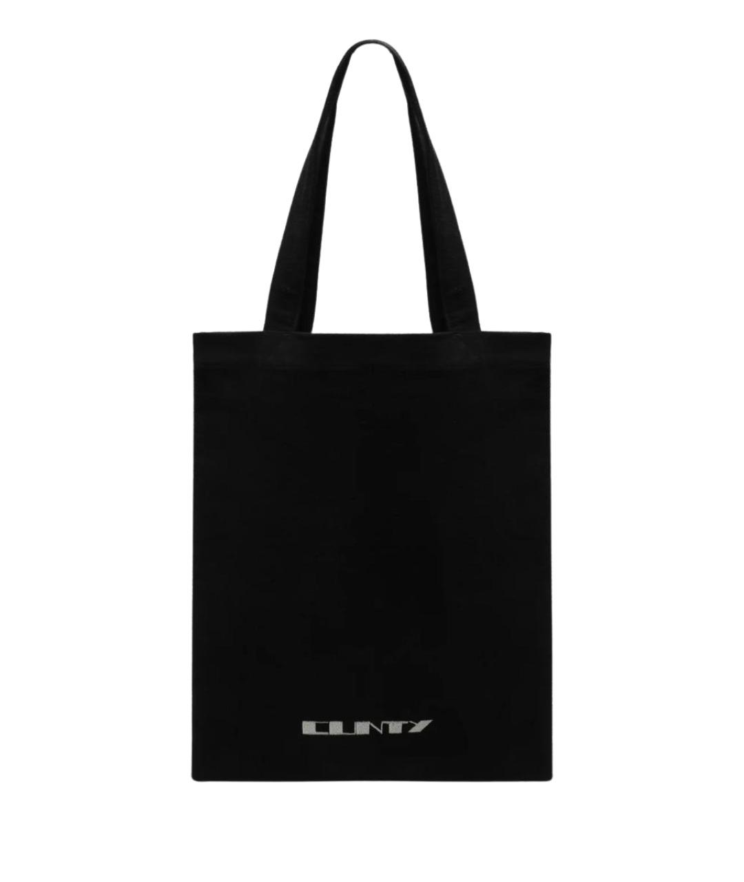 RICK OWENS DRKSHDW Черная хлопковая сумка тоут, фото 1