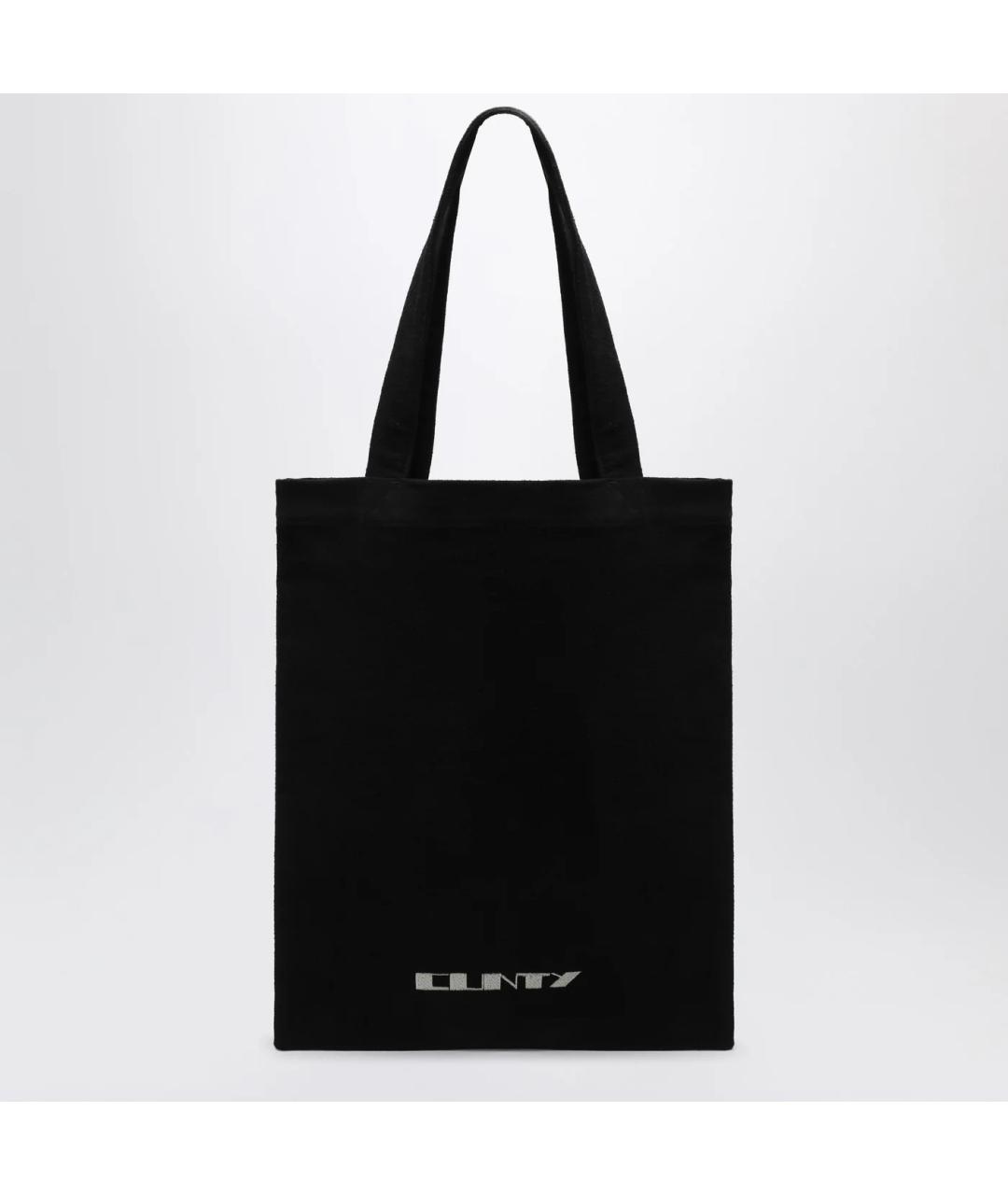 RICK OWENS DRKSHDW Черная хлопковая сумка тоут, фото 3