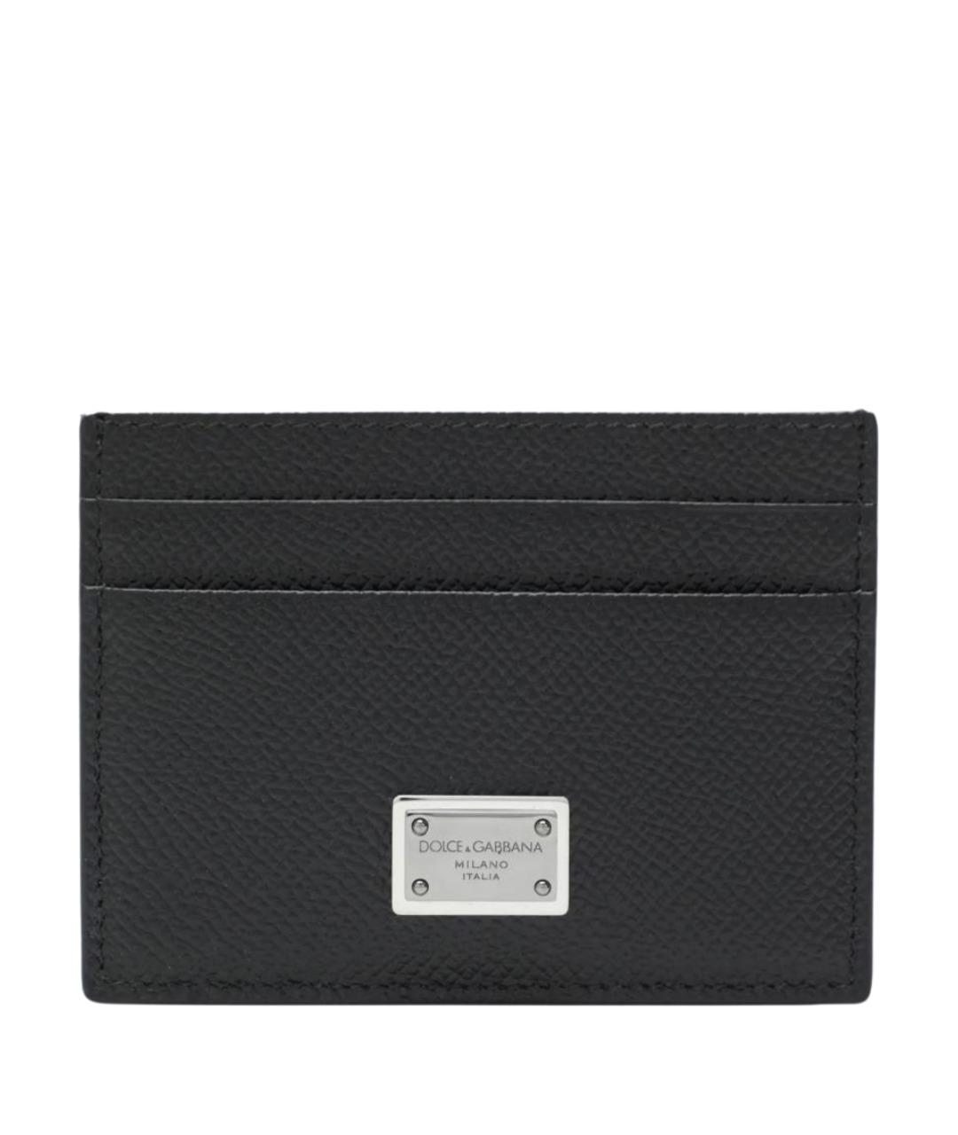 DOLCE&GABBANA Черный кожаный кардхолдер, фото 1