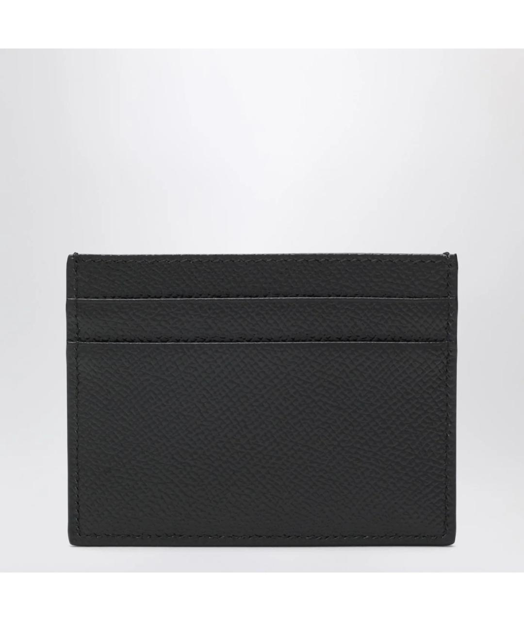 DOLCE&GABBANA Черный кожаный кардхолдер, фото 2