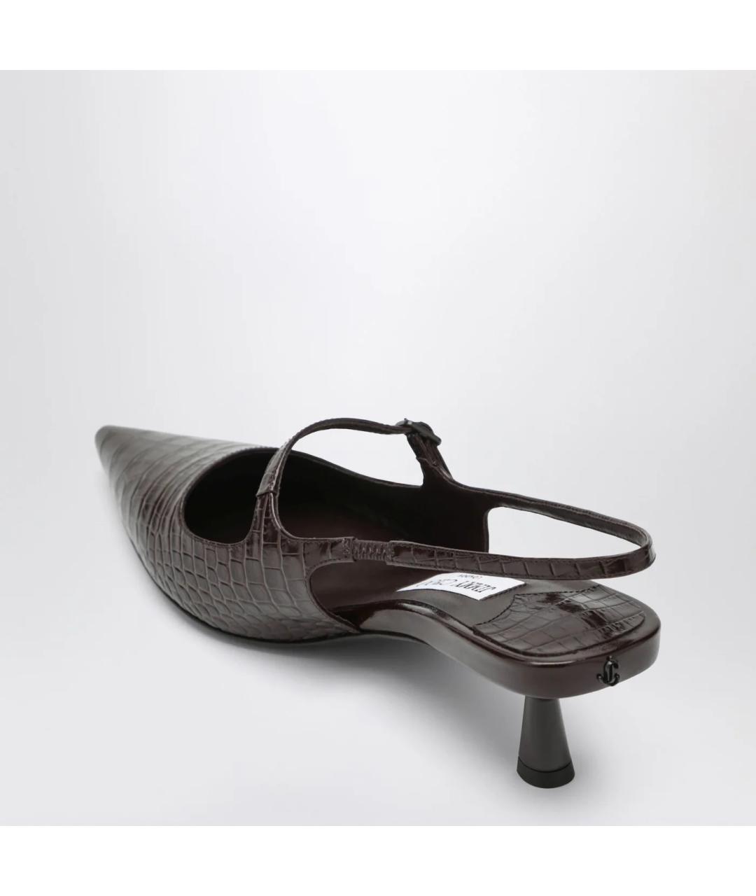 JIMMY CHOO Коричневые кожаные туфли, фото 2
