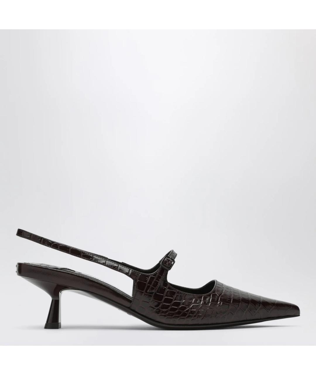 JIMMY CHOO Коричневые кожаные туфли, фото 3