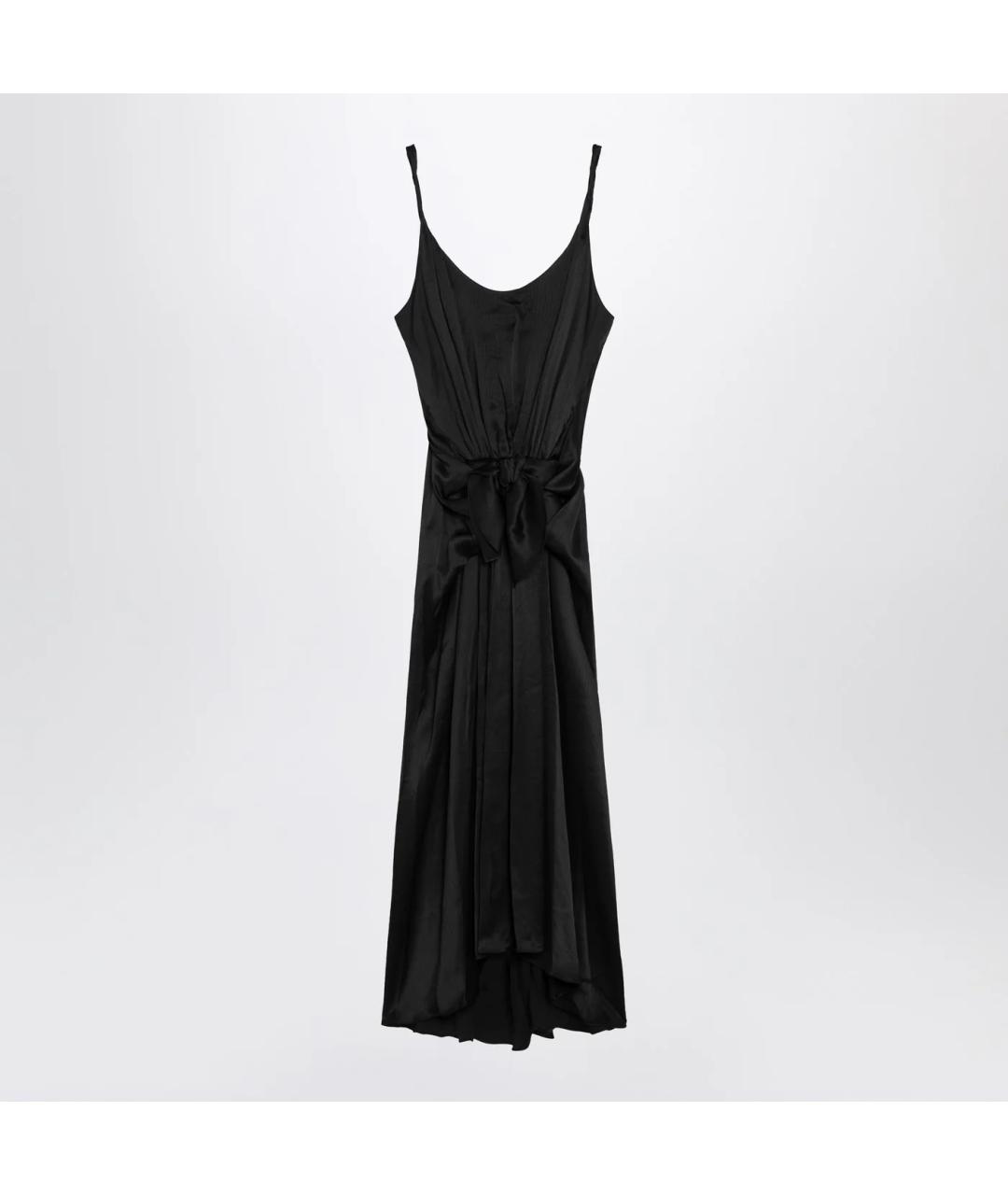 J.W.ANDERSON Черное шелковое коктейльное платье, фото 3