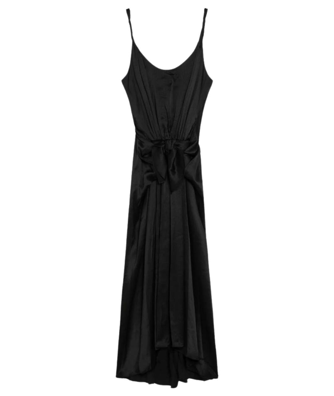 J.W.ANDERSON Черное шелковое коктейльное платье, фото 1