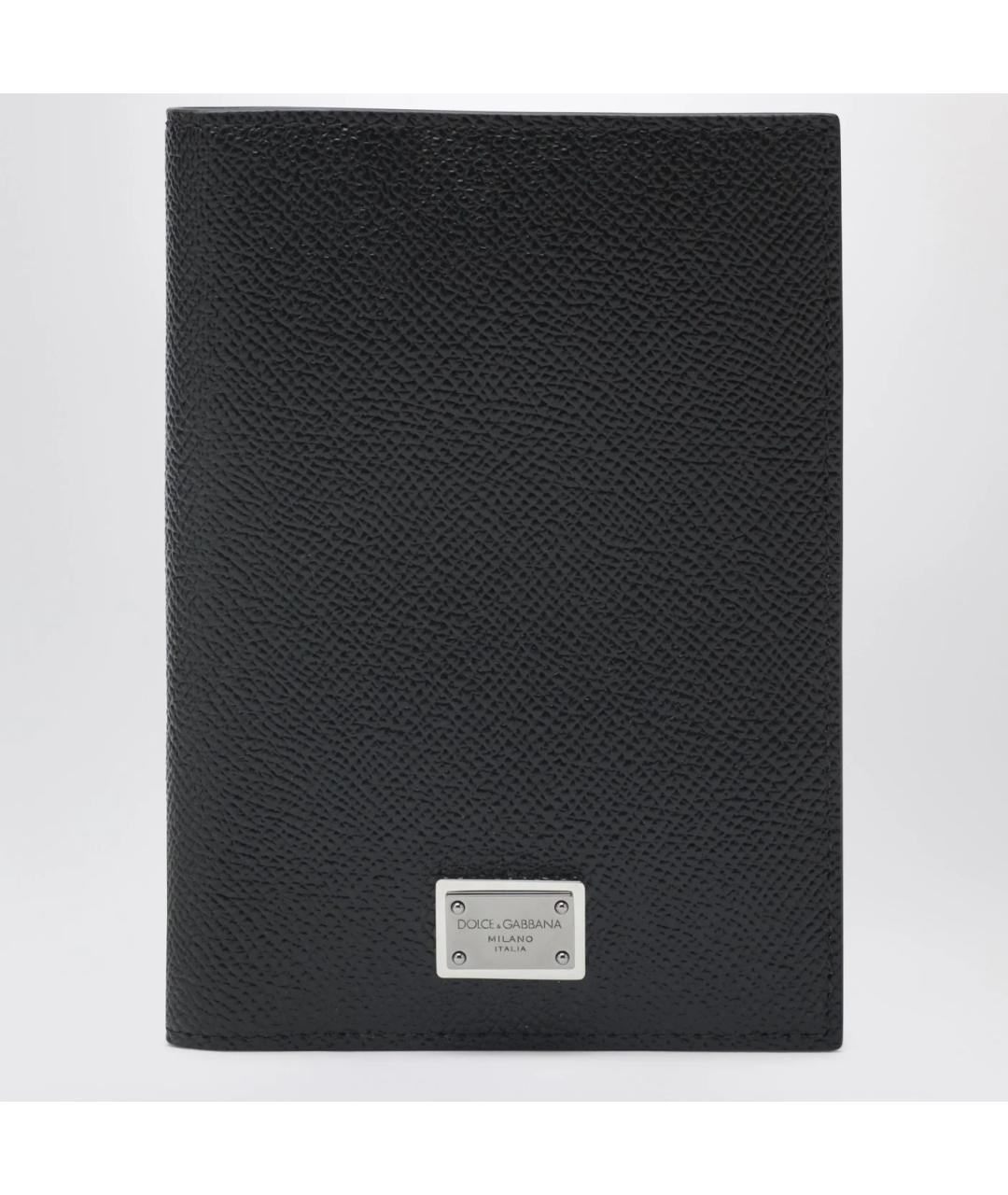 DOLCE&GABBANA Черный кожаный кошелек, фото 3