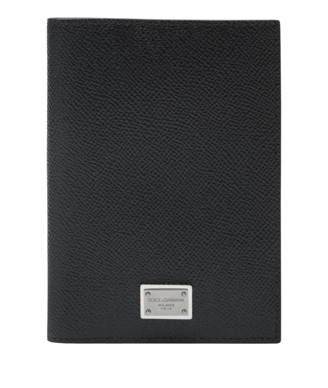 DOLCE&GABBANA Черный кожаный кошелек, фото 1