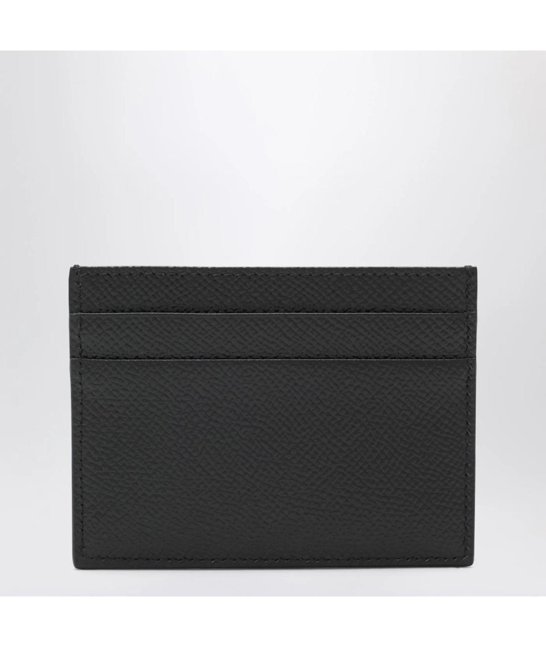 DOLCE&GABBANA Черный кожаный кардхолдер, фото 2