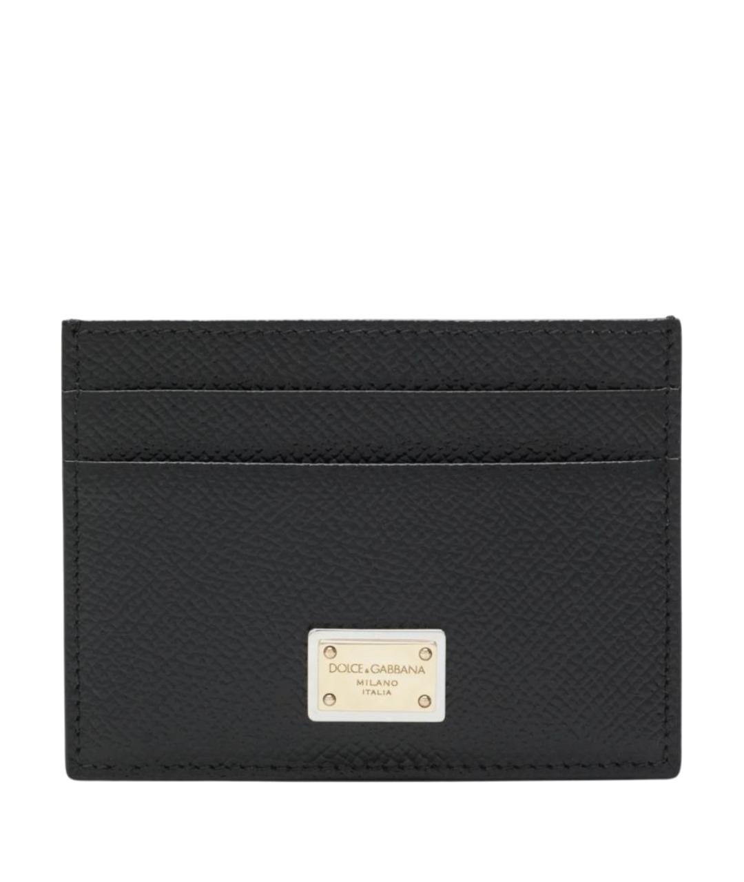 DOLCE&GABBANA Черный кожаный кардхолдер, фото 1