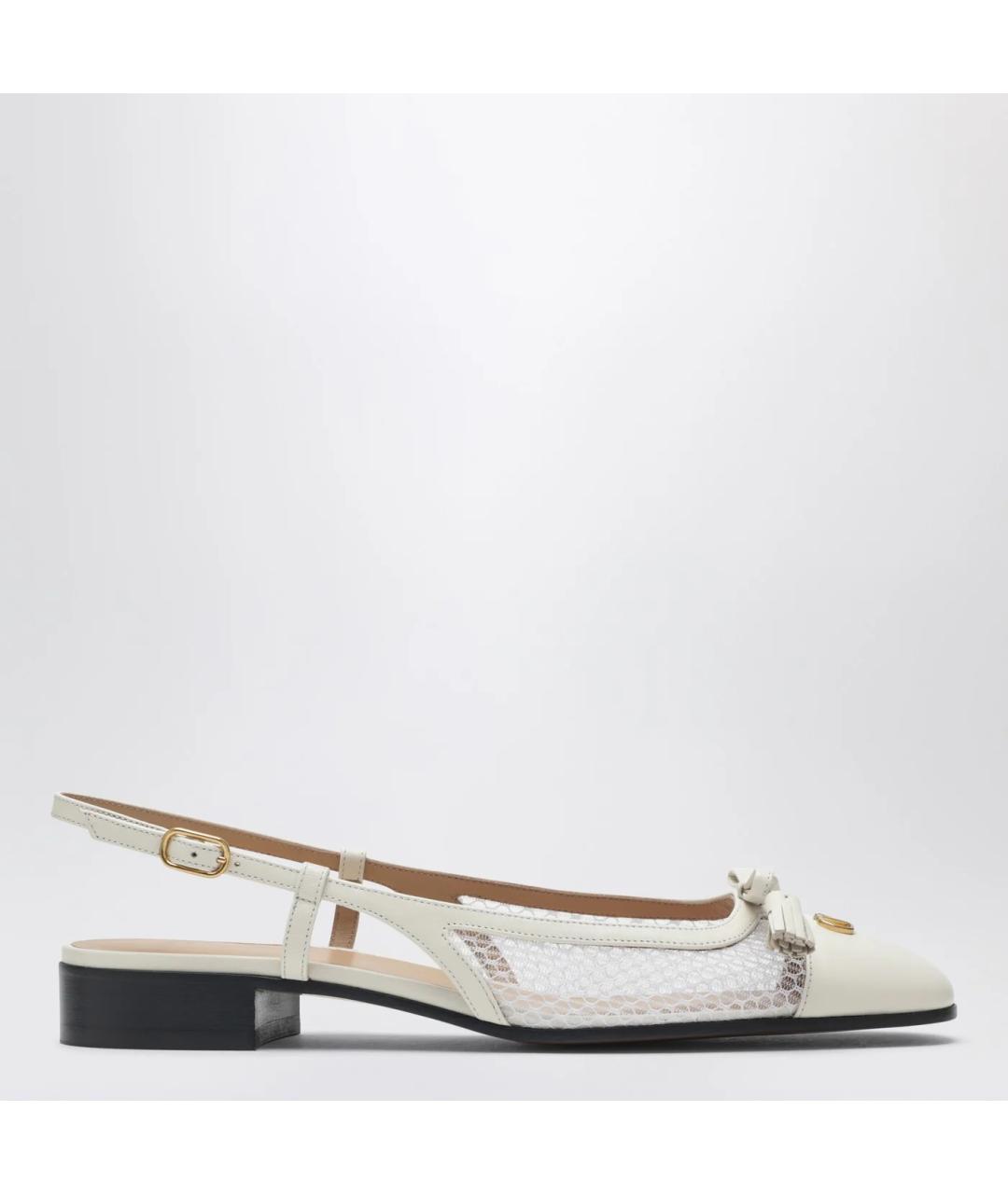 VALENTINO Белые кожаные балетки, фото 3