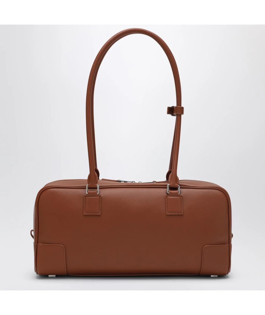 LOEWE Коричневая кожаная сумка через плечо, фото 2