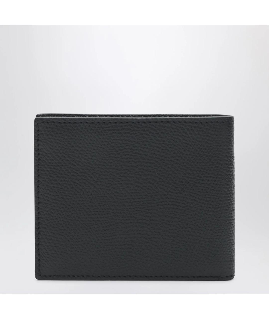 VALENTINO Черный кожаный кошелек, фото 2