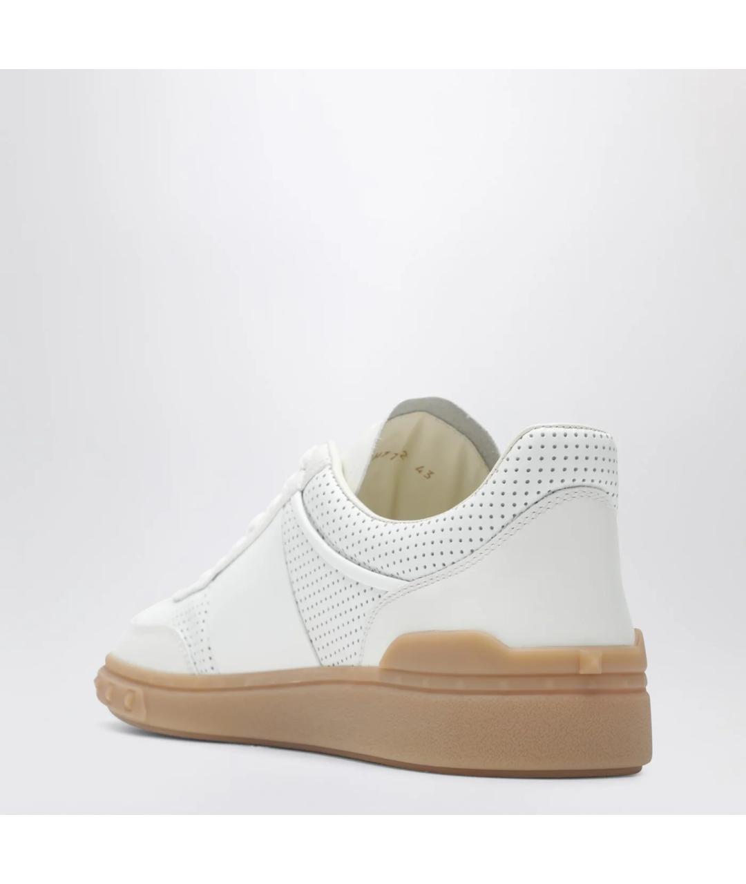 VALENTINO Белые кожаные низкие кроссовки / кеды, фото 2