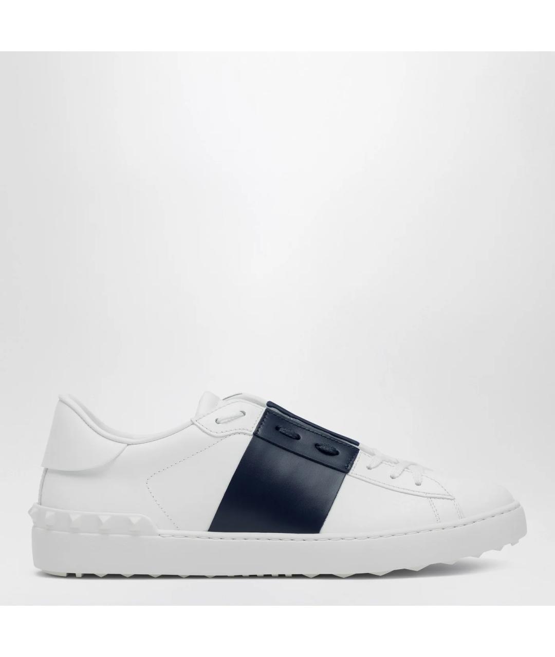 VALENTINO Белые кожаные низкие кроссовки / кеды, фото 3