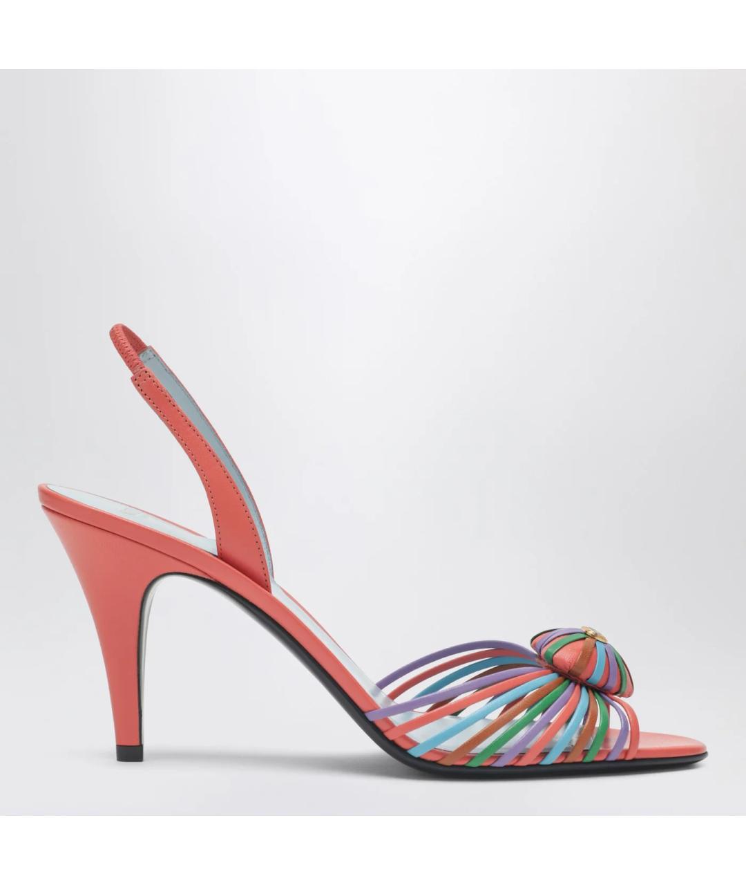 VALENTINO Мульти кожаные босоножки, фото 3