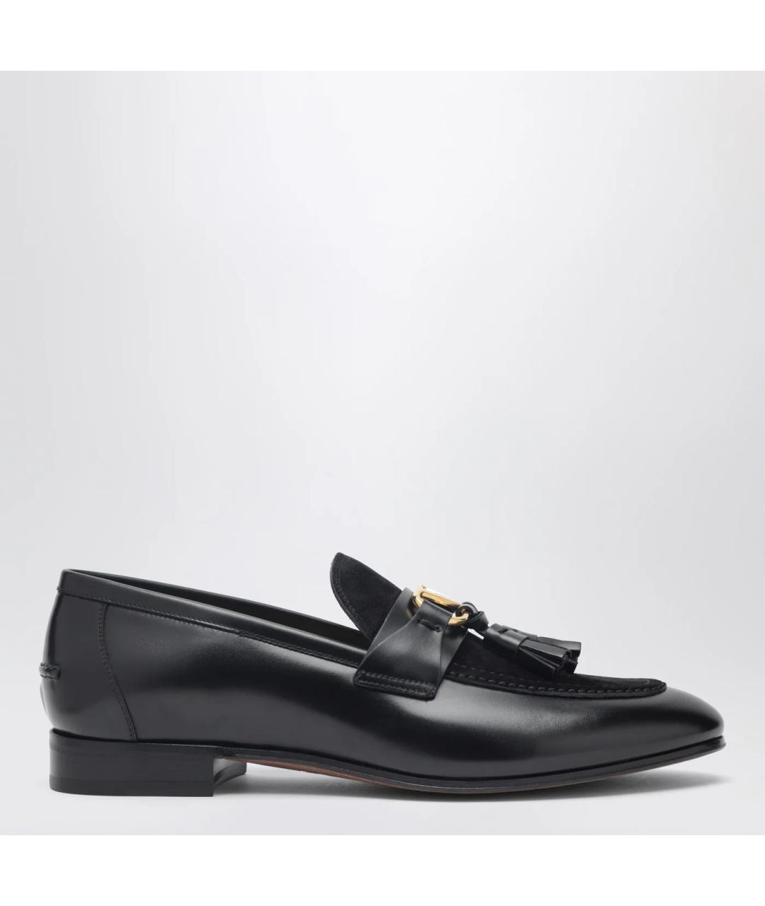 VALENTINO Черные кожаные лоферы, фото 3