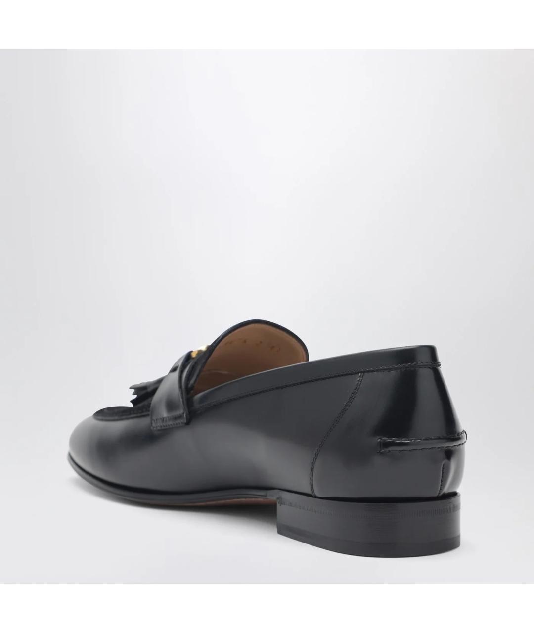 VALENTINO Черные кожаные лоферы, фото 2