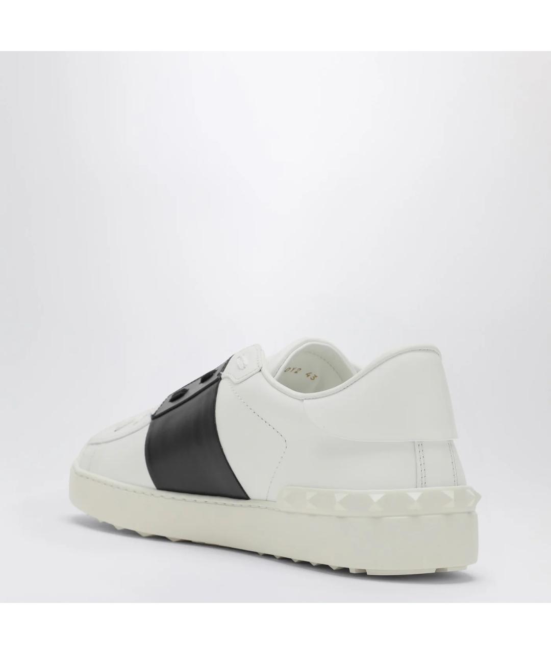 VALENTINO Белые кожаные низкие кроссовки / кеды, фото 2