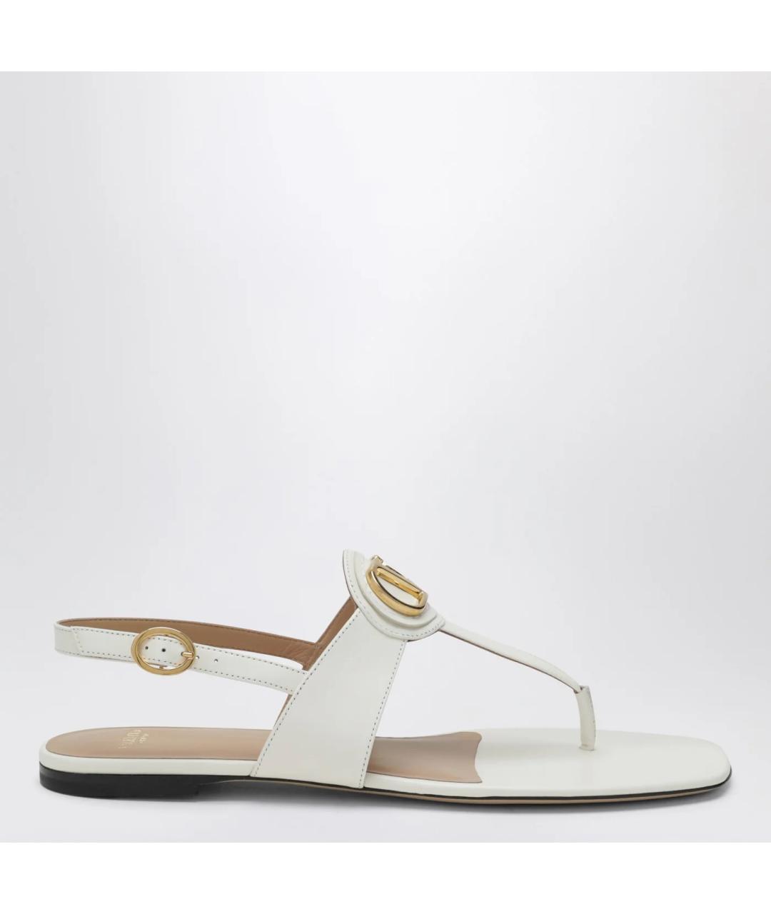 VALENTINO Белые кожаные сандалии, фото 3