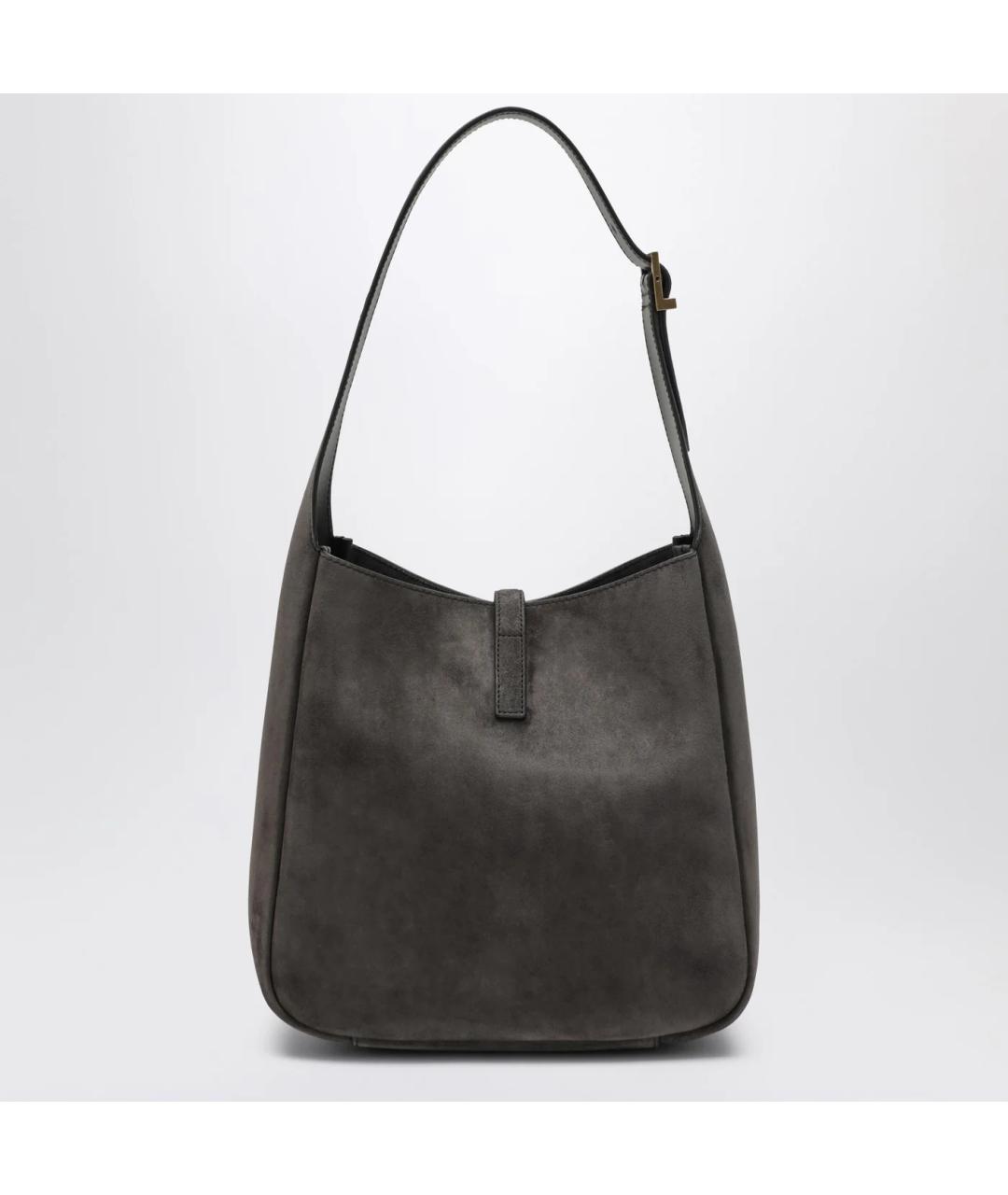 SAINT LAURENT Коричневая замшевая сумка через плечо, фото 2