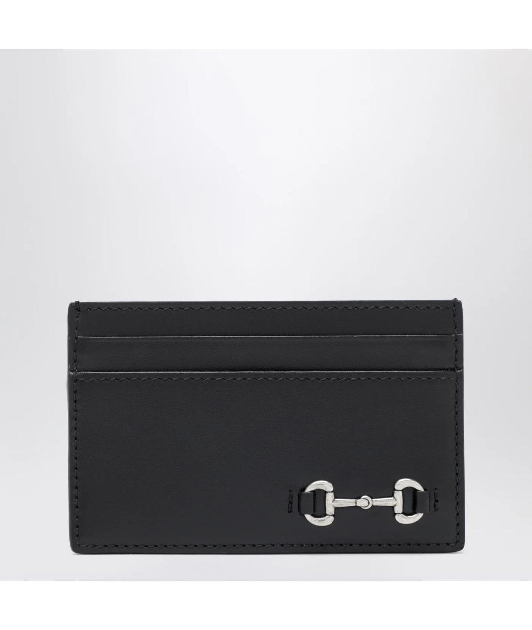 GUCCI Черный кожаный кардхолдер, фото 3