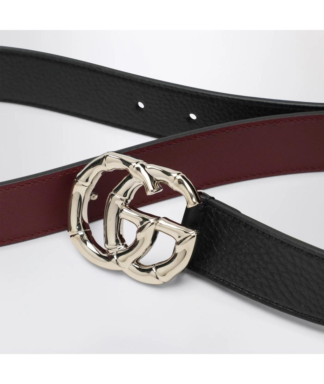 GUCCI Черный кожаный ремень, фото 2